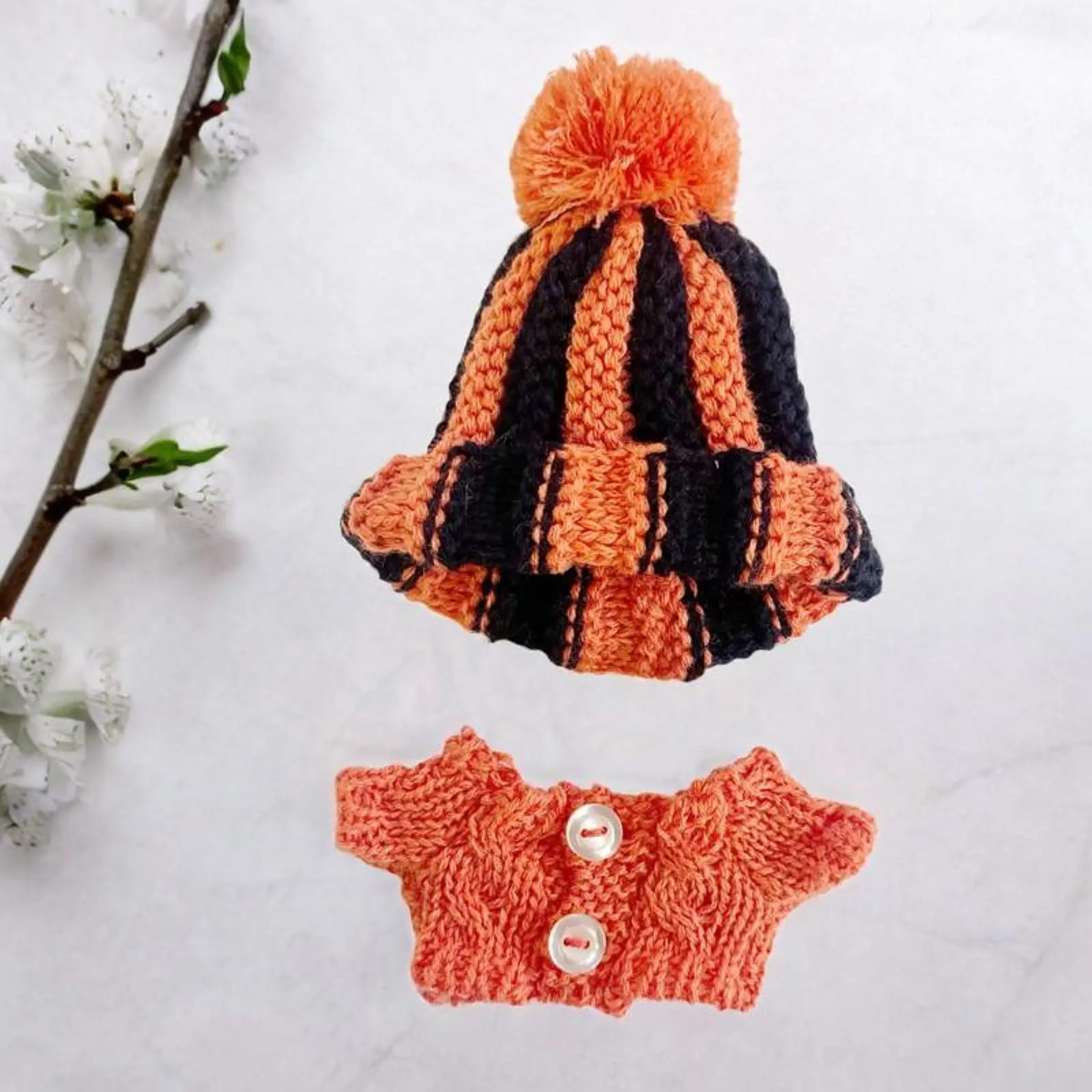 

2x кукольный свитер и шляпа, одежда для кукол, подарок для девочек, платье, милая мини-кукла, одежда для кукол 17/15 см, подарок для девочек, возраст 5-7 8-10 лет