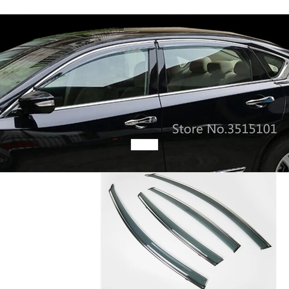 Car Styling Cover Plastic Window Glass Wind Visor Rain/Sun Guard Vent Part For Nissan Altima Teana 2013 2014 2015 2016 2017 2018