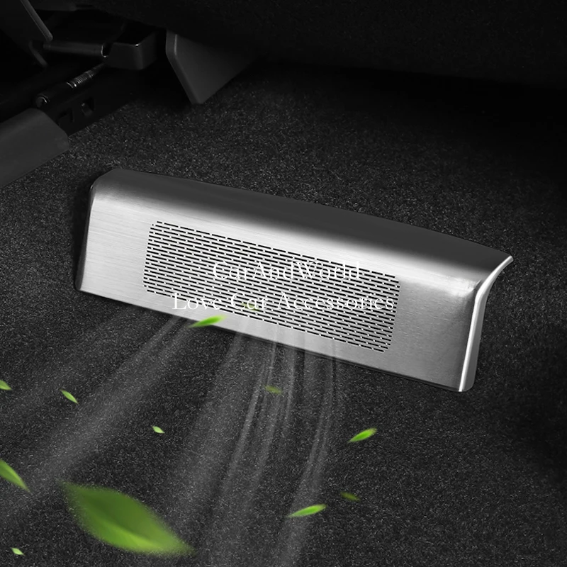 

Stainless Seat Lower Air Condition Outlet Down Vent Frame Protector Mesh Trims Car Accessories For Toyota Sienna XL40 2021-2025