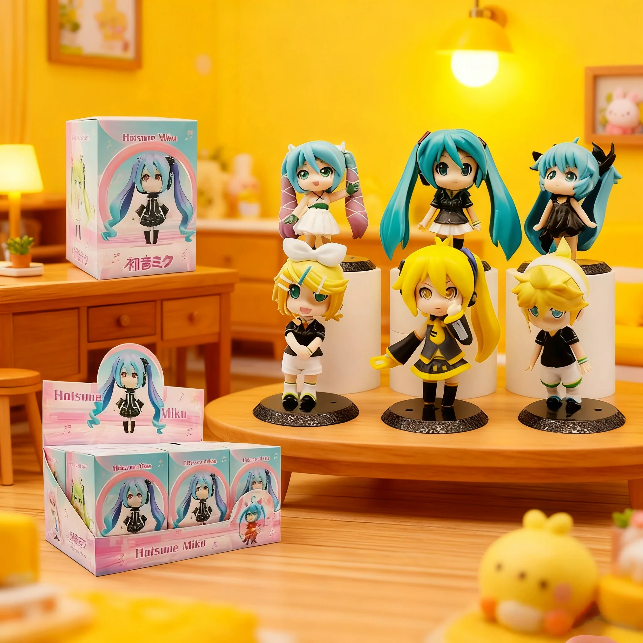 ستة جيل جديدة من Chuyin Girls أنيمي وجوه مضحكة لطيفة نسخة Q دمى Chuyin نموذج إكسسوارات ديكور منزلي #1