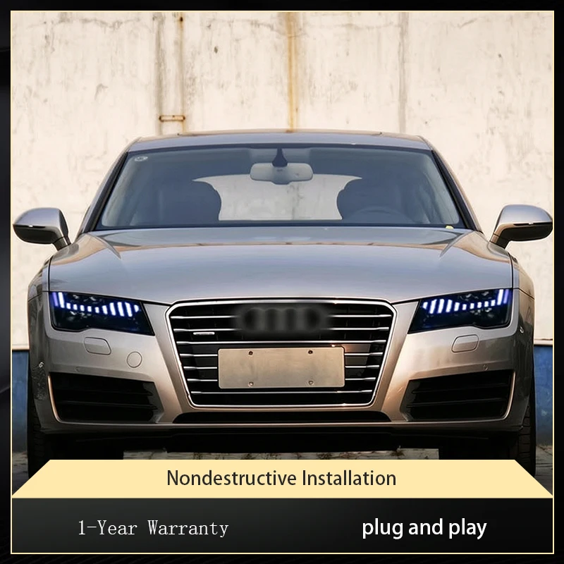 Car Styling For Audi A7 2011-2014 Front Lamp DRL Headlight Turn Signal Highlight LED Bulbs Projector Lens Auto Assembly