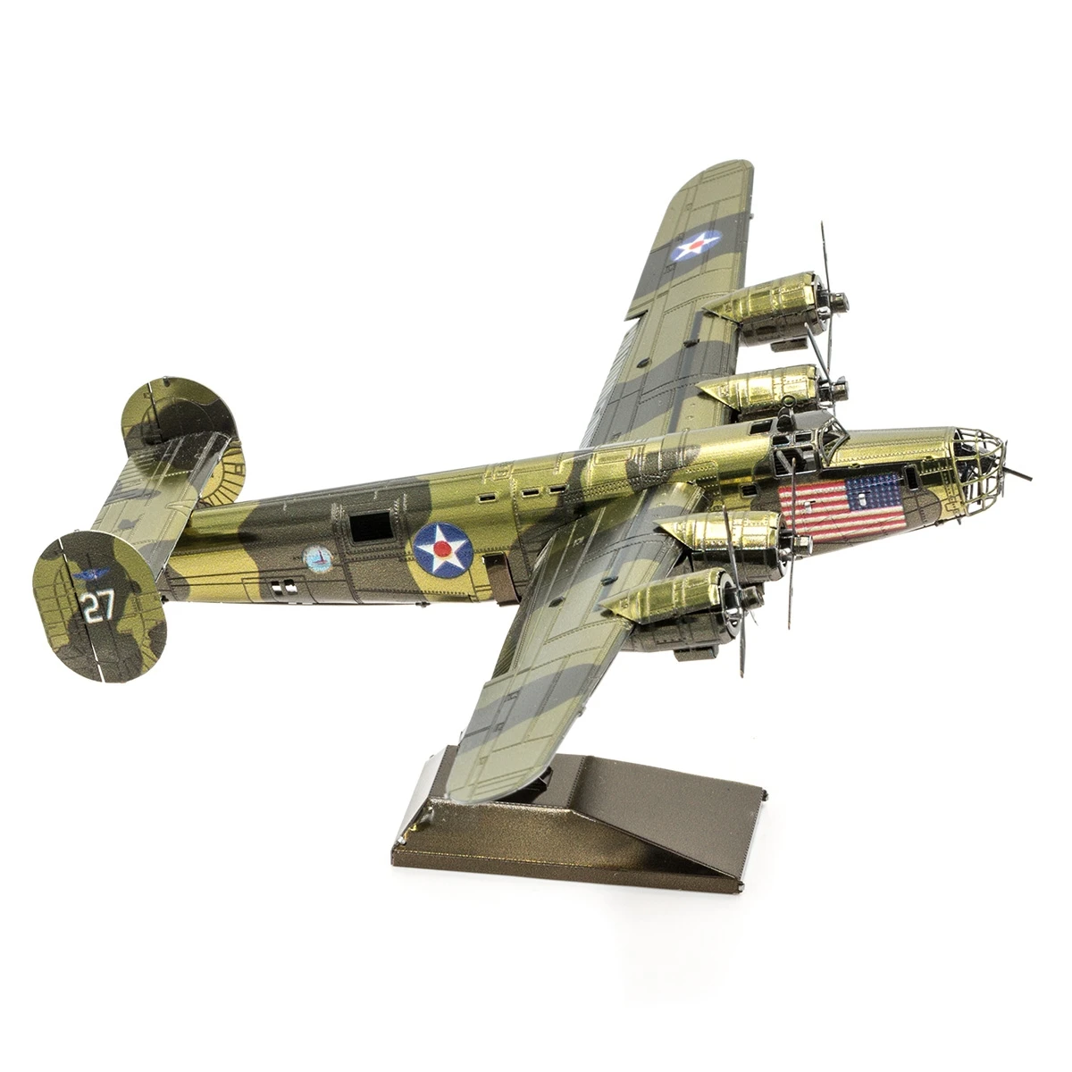 B- 24 Liberator 3D Metal Puzzle Model Kits DIY Laser Cut Puzzles Jigsaw Toy For Children