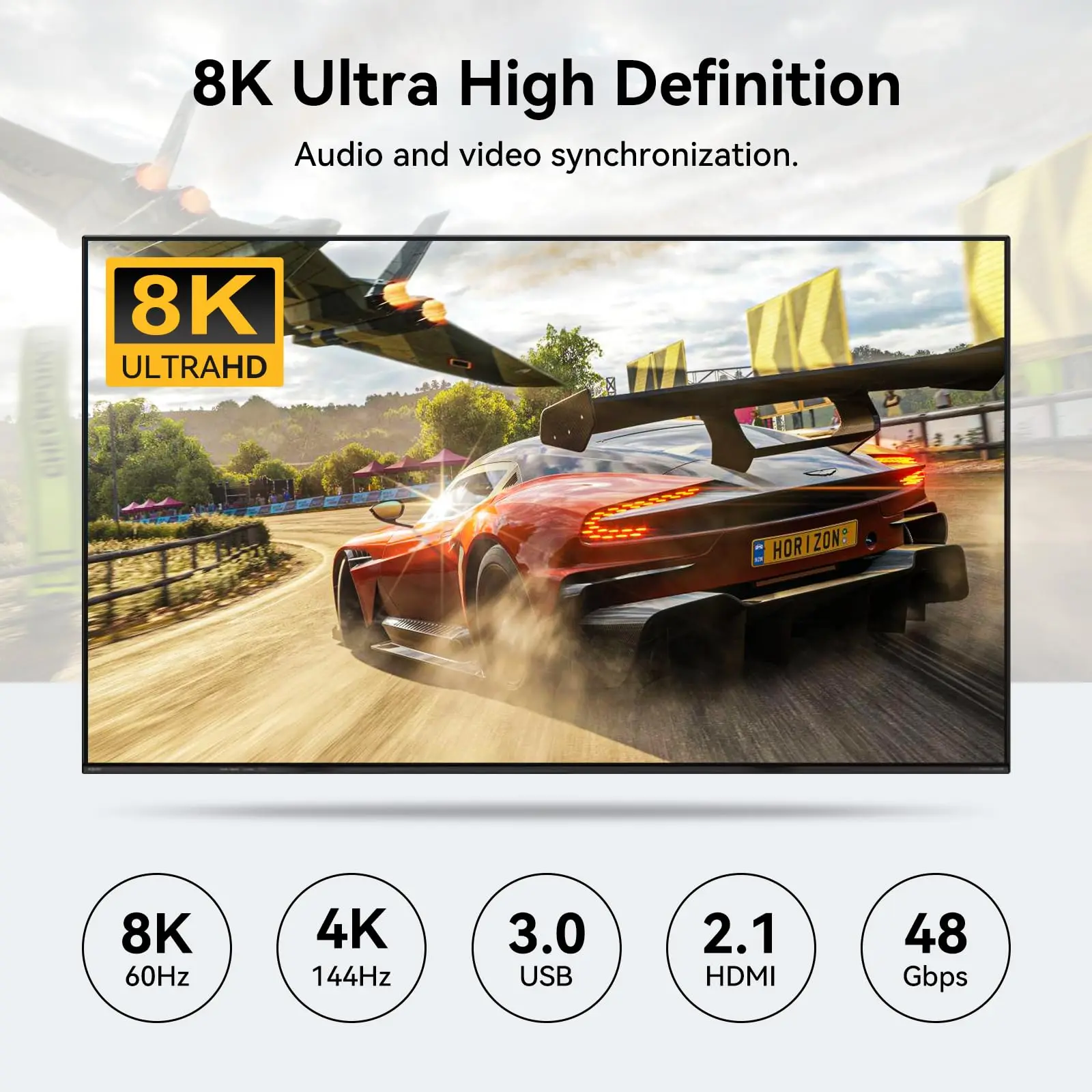 8K Kettős szám Képellenőrző HDMI KVM Árammegszakító 4 Számítógépes 2 monitors, 8k@60hz 4k@120hz 4 Bal oldal KVM Kapcsoló számára 4 PC Eloszt 4 USB 3.0 devices