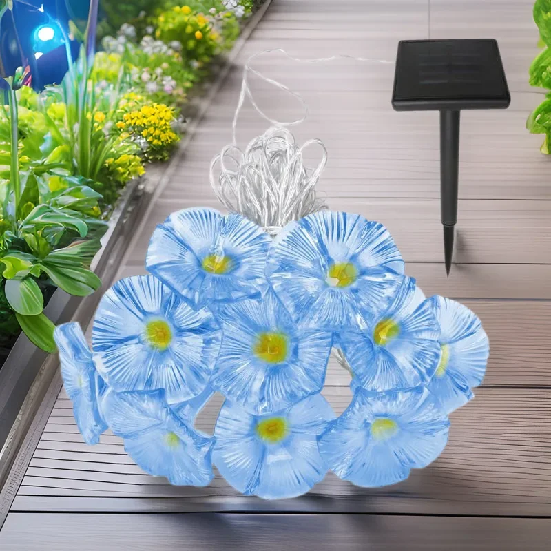 

Christmas Solar Morning Glory Led Lights Outdoor Waterproof Solar Fairy String Christmas Decoration for Gardens Home