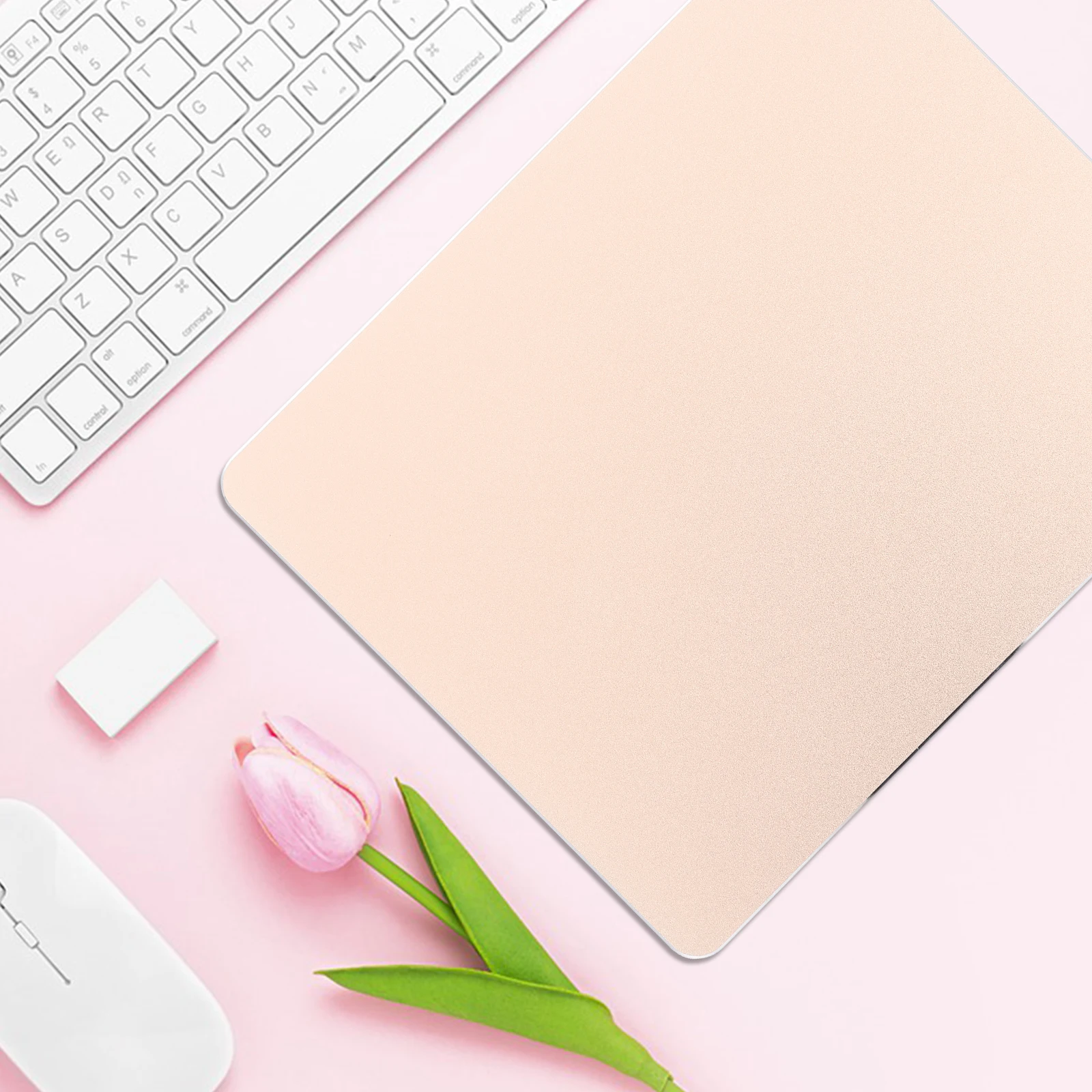 

Mouse Pad Comfortable Laptop Desk Mat Desktop Aluminum Computer Home Metal Gaming Office