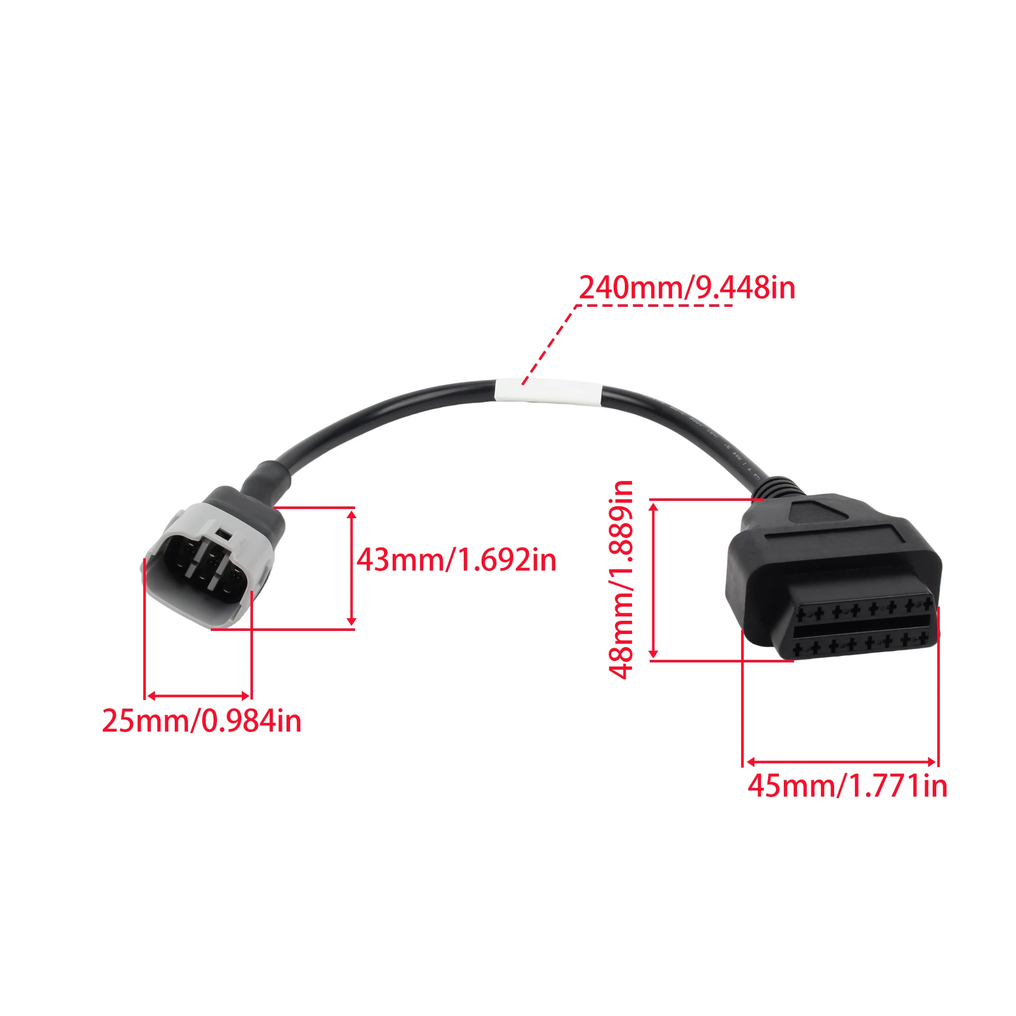 Motorcycle Diagnostic Tool Scanner Cable Adapter 6PIN OBD2 ELM327 Connector For SUZUKI Motorbike Maintenance Accessories