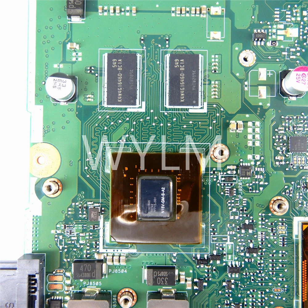 Placa-mãe para laptop x450ld edp 4g ram gt820m/2g, placa-mãe para asus x450l x450ld x450lc a450l x450ln testada