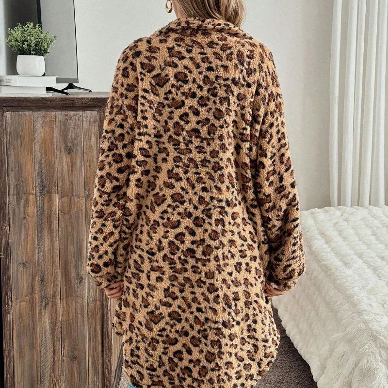 

Модный кардиган с длинными лацканами, теплая женская куртка, пальто осенью и зимой