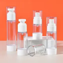 15/30/50ml Transparent Vacuum Dispensing Airless Lotion Bottle Portable Travel Sample Cosmetic Spray Bottle Refillable Container