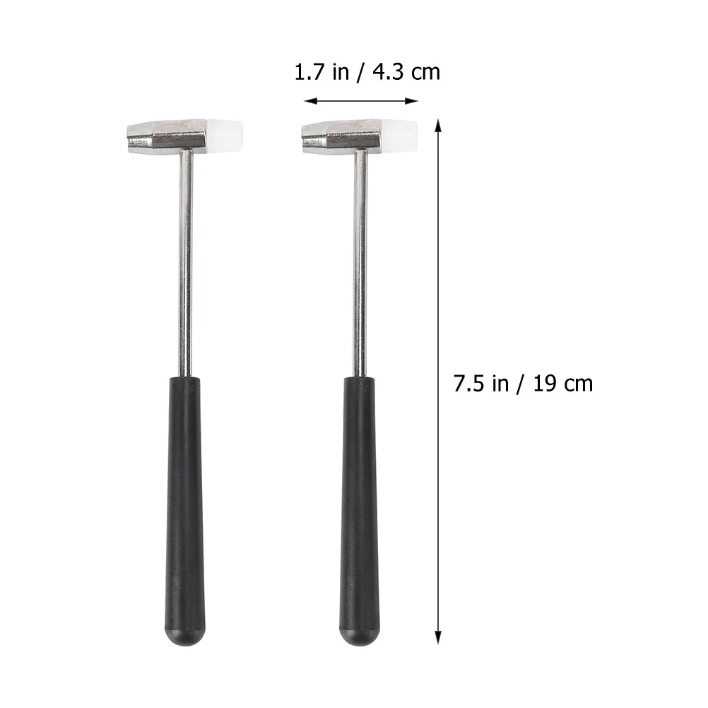 

2pcs Watch Repair Hammer Mini Size Smooth Surface Scratch Resistant For Delicate Parts Home Watch Shop Use Repair Tool