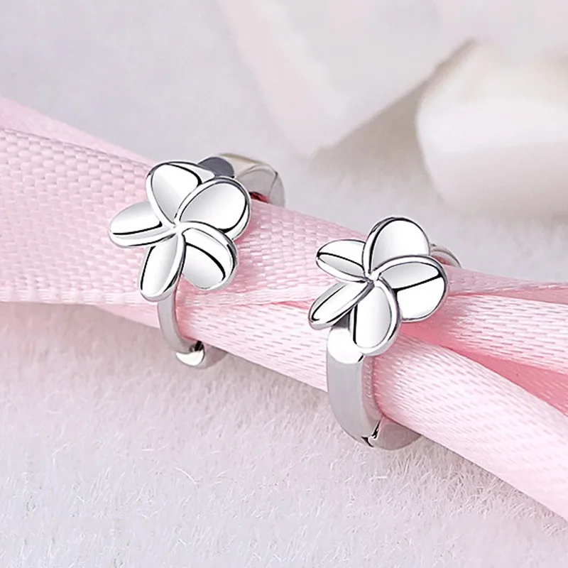 REETI 925 Sterling Silver Flower Hoop Earrings for Women  Animal Silver Jewelry Gifts Trendy