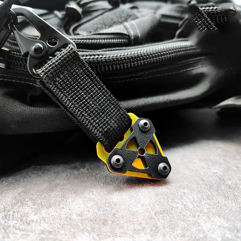 Cyberpunk EDC Tactical Backpack Hook Outdoor Quick Lock Keychain Tools