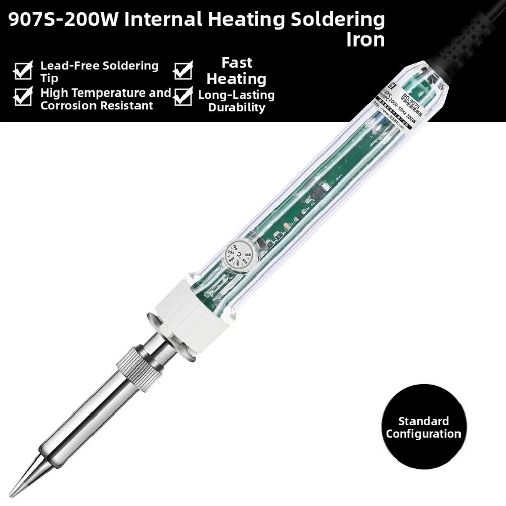 Adjustable Temperature Soldering Iron Tool Power Tool Set AS SHOWN Adjustable Temperature Iron Intelligent Heating Chip