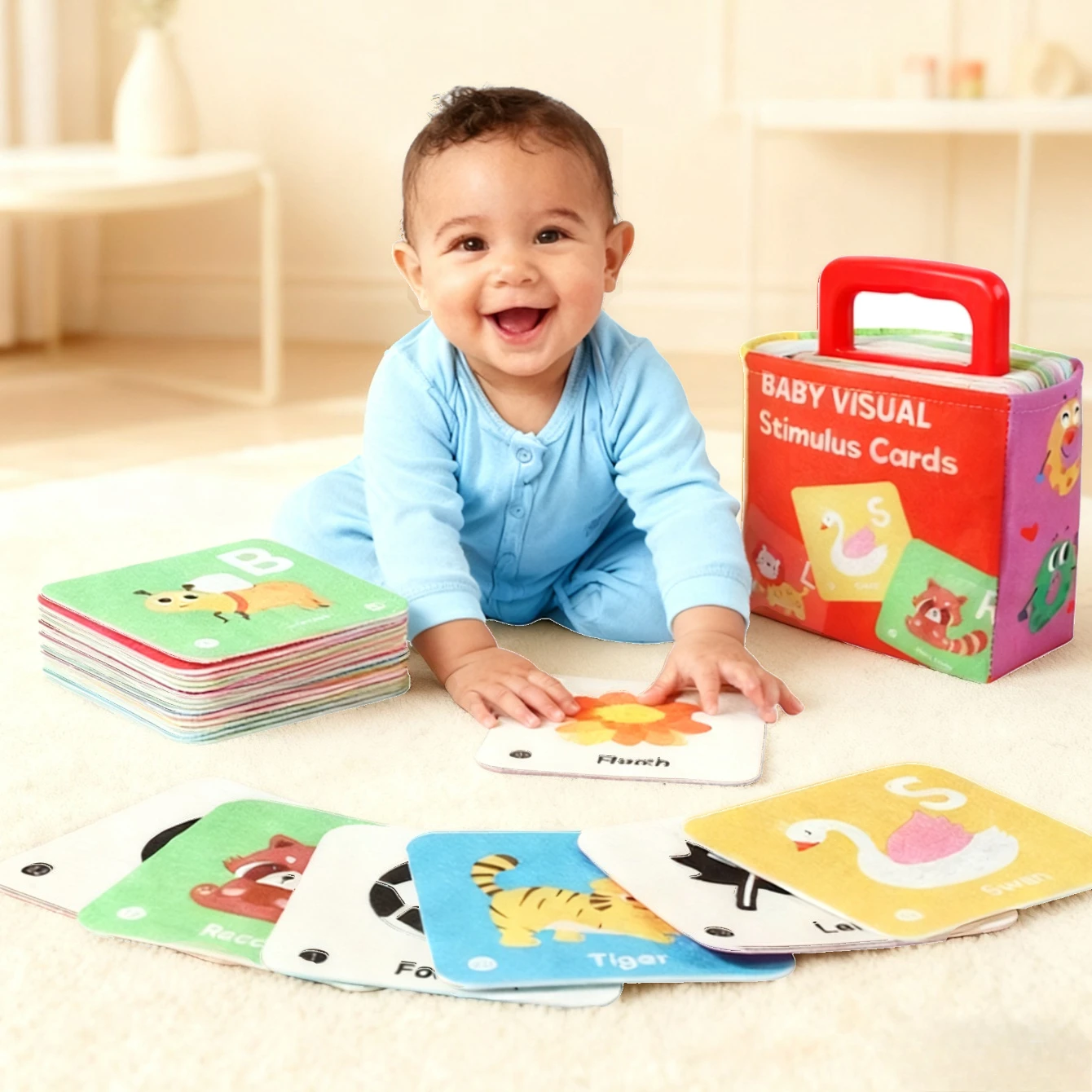 

0-1 Old Soft Cloth Baby Card for Letter Recognition Aids in Early Learning Development Educational Toy Children Learning Gift