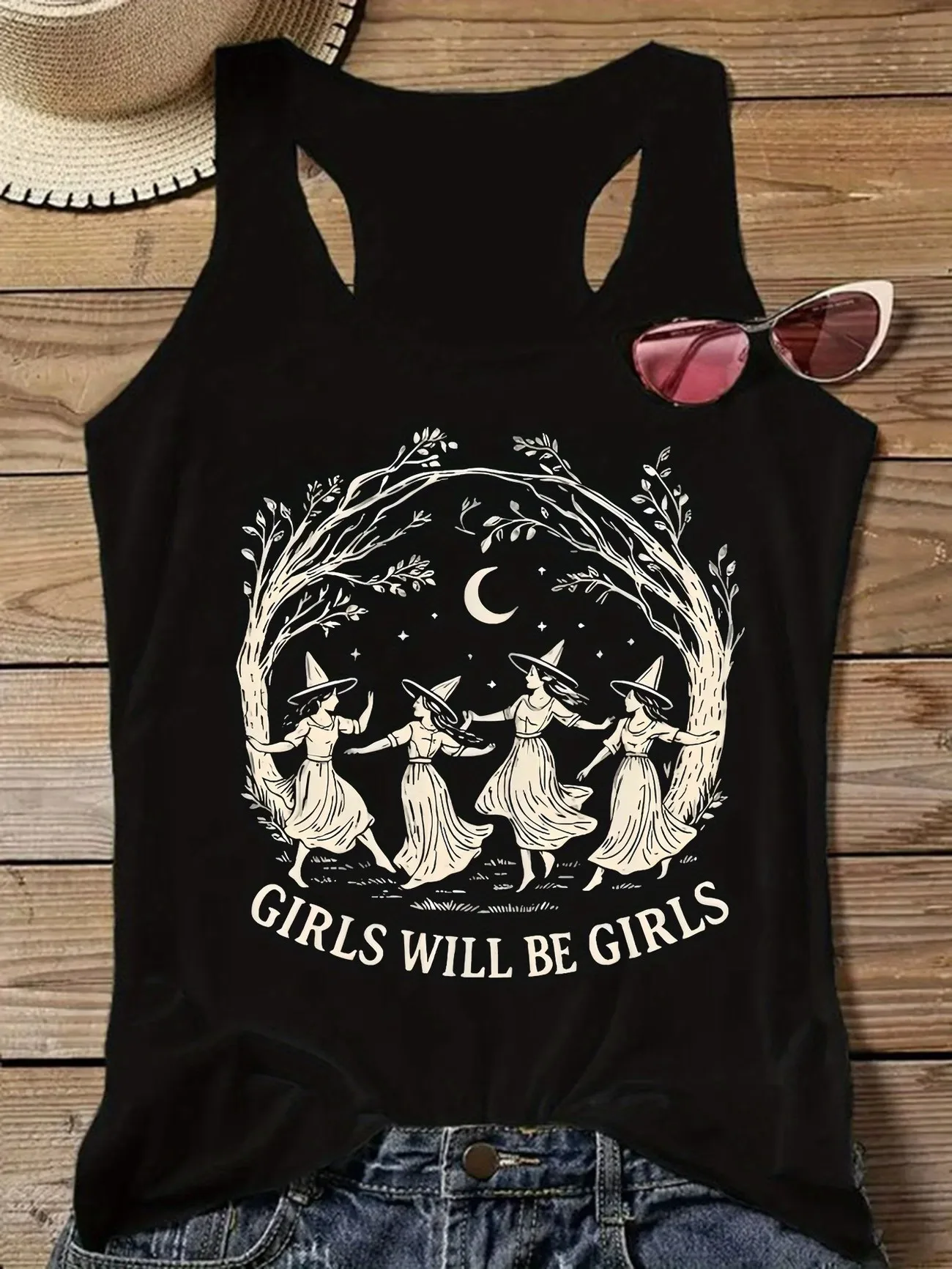 Girls Will Be Girls Halloween Top Tees Tank Top Gothic Vest 80s Punk T-shirt 2000s Kawaii Classic Pastel Women Korean Clothes