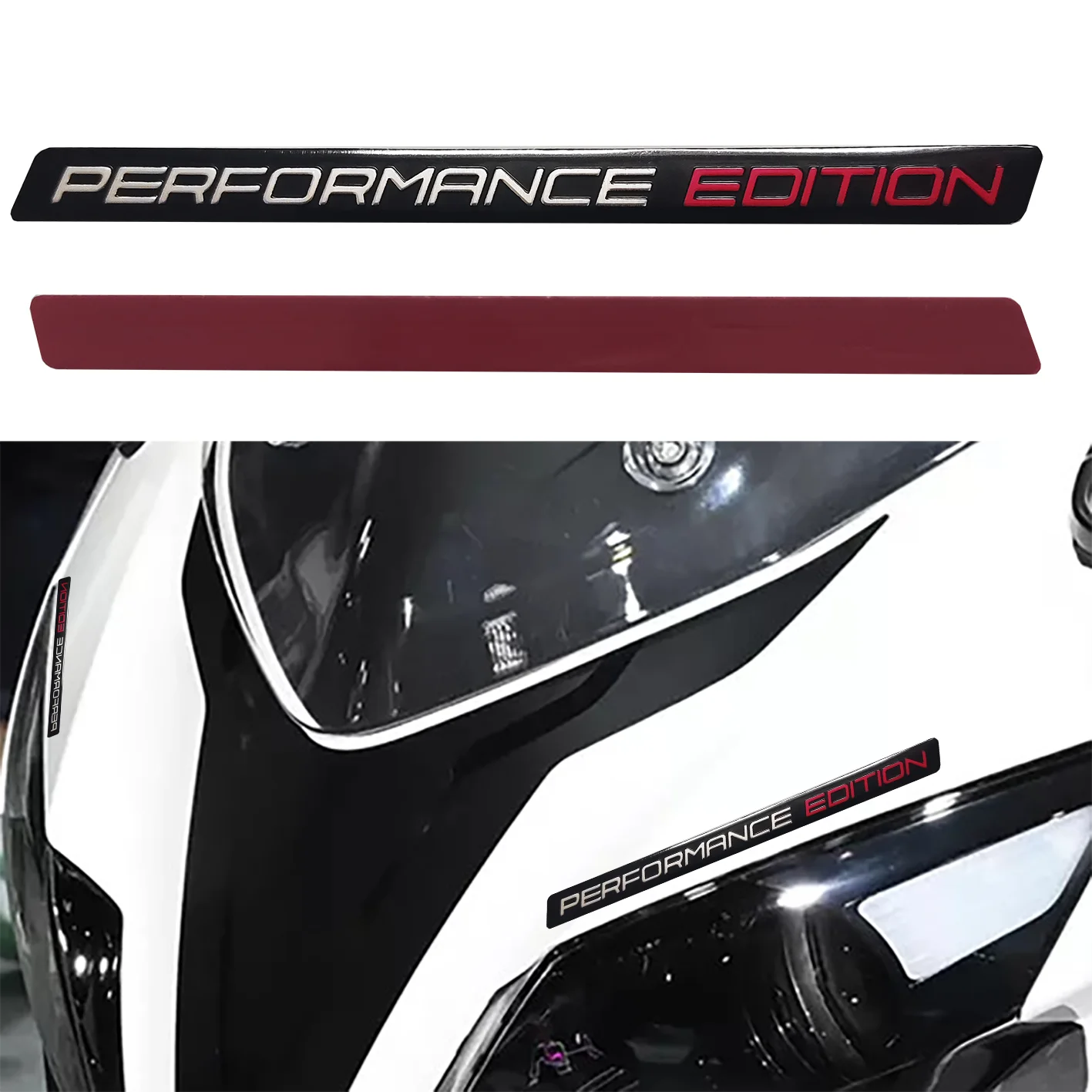 50PC Performance Edition Aluminum Car Stickers for Model 3 Audi RS3 AMG Ford Mustang Mach-E Motorcycle badge stickers