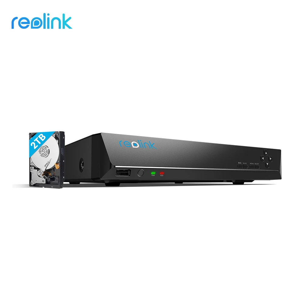 

Reolink 8ch RLN8-410 PoE NVR Security Camera System 2TB HDD for Reolink 4MP 5MP 4K 12MP IP Cameras 24/7 Net Video Recorder H.265