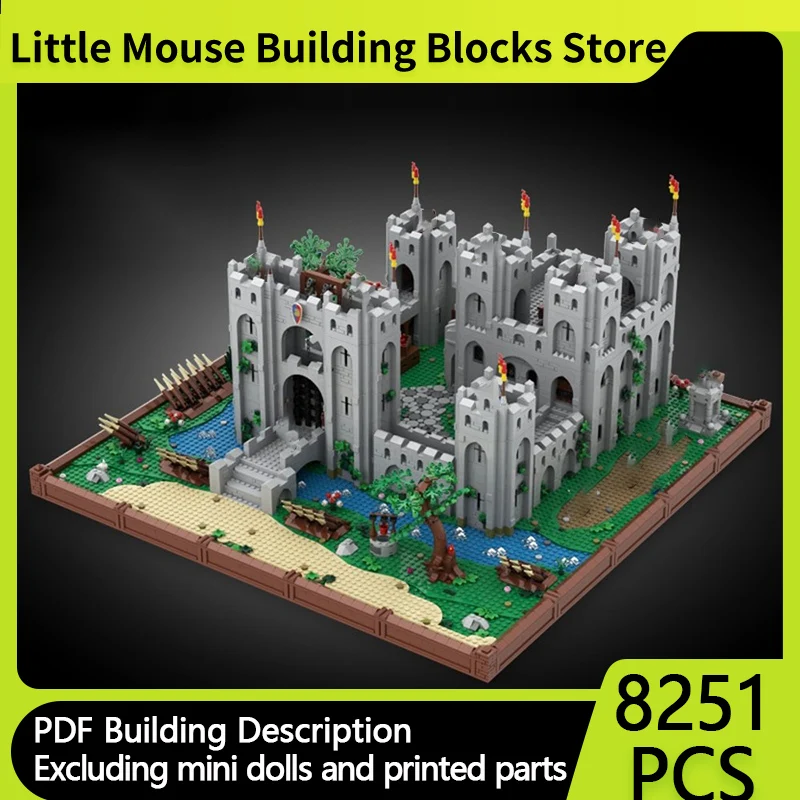 

Средневековый замок, модель MOC, строительные кирпичи, рок-кирпич, замок, фортеце, модульные технологии, подарки, праздник, сборка, детский игрушечный костюм