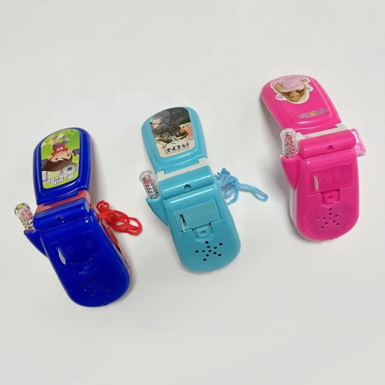 Lovely Kids Music Lighting Early Education Vintage Flip Analog Mobile Phone Toy Parent Child Interactive Girl Holiday Gift