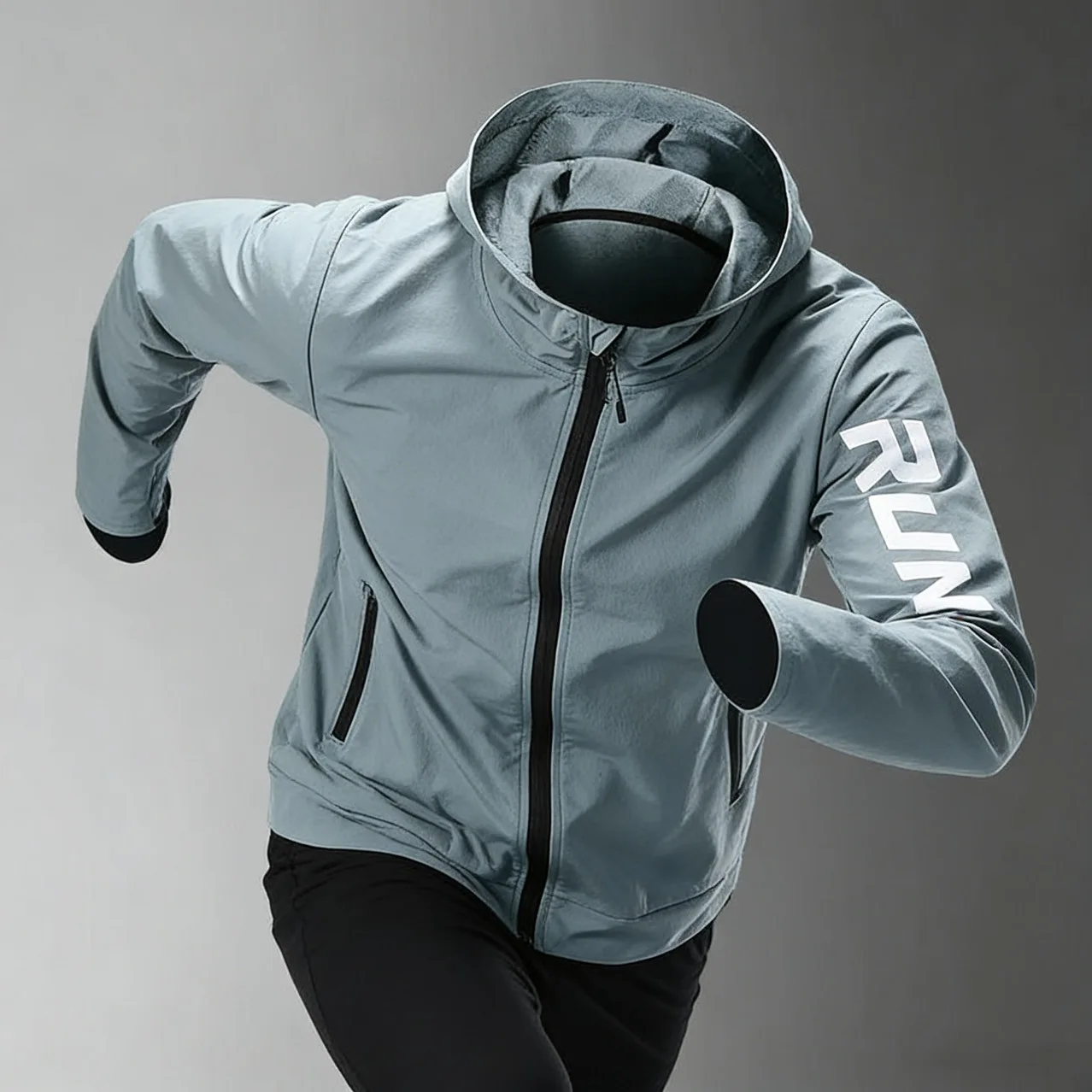 Men's Classic Running Jacket Windbreaker Zipper Training Jacket Hooded Autumn Formal Windbreaker Coat Jogging Men Clothing