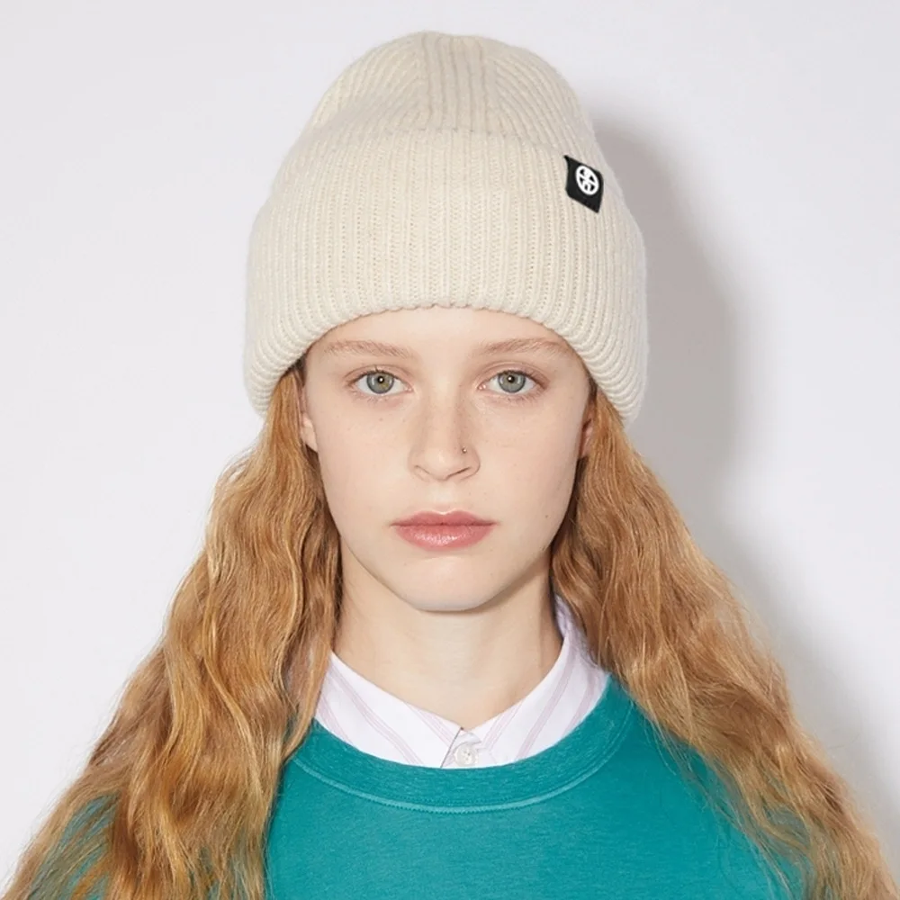 Pure Wool Knit Slouchy Beanie,Thick Warm Winter Hat With Anti-pilling Ribbed Texture, Suitable for Daily, Outdoor & Commute Wear