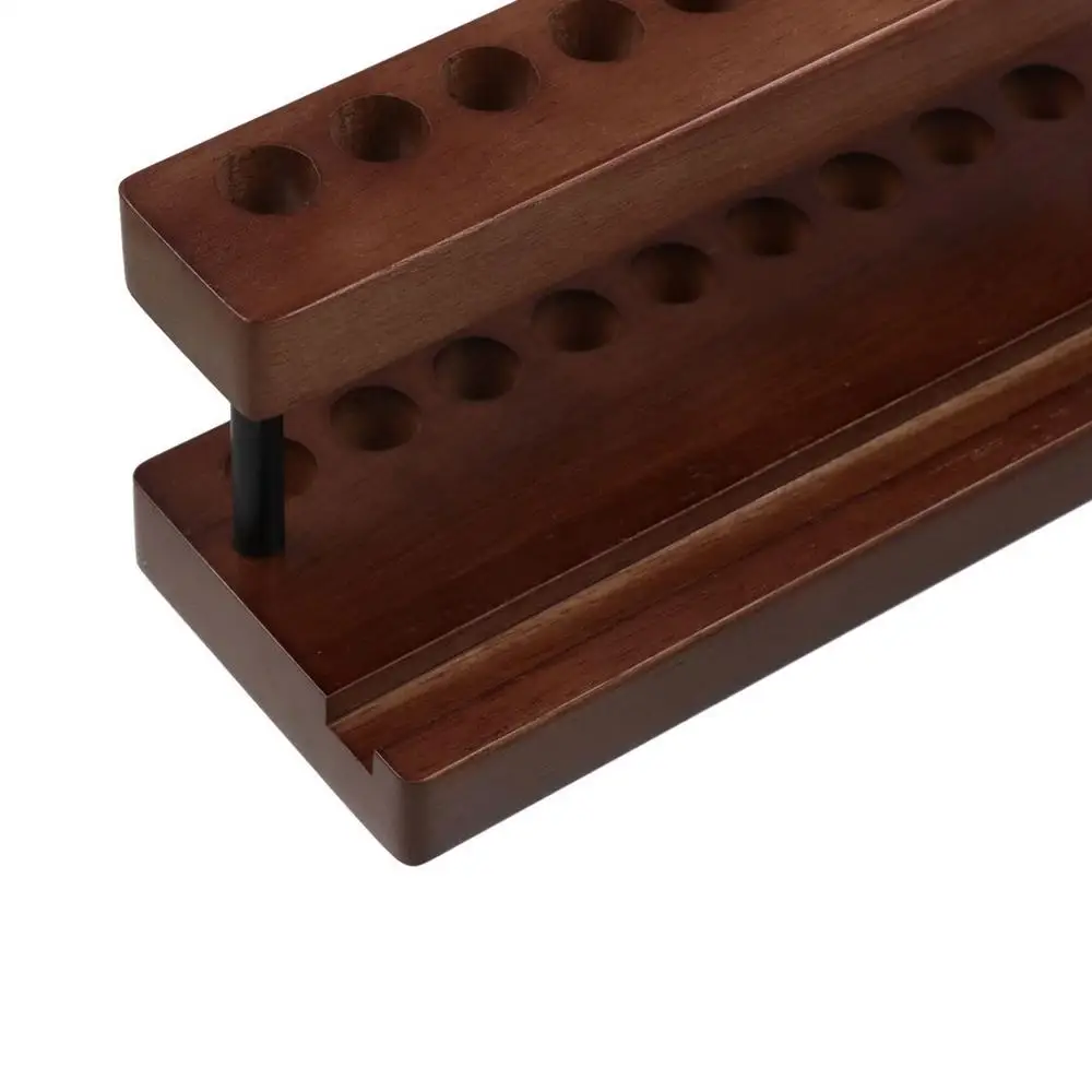 

9/15 Slots Walnut Pens Holder Creative Multifunction Toothbrush Holder Versatile Use Saving Space Makeup Brush Holder
