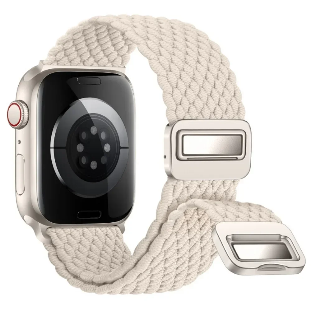 Pulseira de Nylon Trançado para Apple Watch, 10, 42mm, 46mm, Ultra 2, 49mm, 44mm, 45mm, 42mm, 40mm, 41mm, iWatch 9, 8, 7, 6, 5, 4, 3, SE