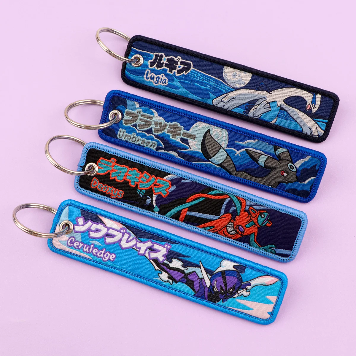 1pcs Cute Animals Embroidery Key Fobs Anime Monster Key Tags Keychains for Motorcycles Cars Fashion Key Rings Accessories Gifts