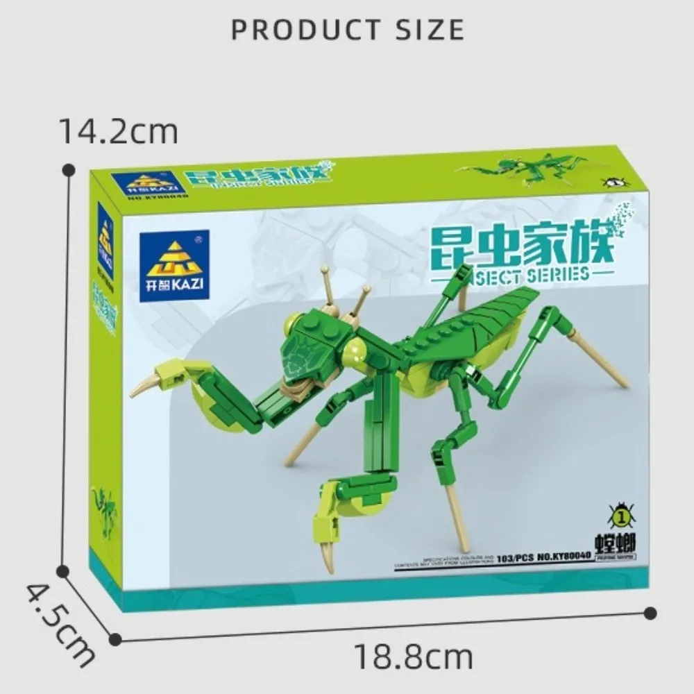 Новая серия насекомых, строительные блоки, пластиковые стрекозы, строительные кирпичи, игрушки, муравьи, богомола, пчелы, улитки, украшения для рабочего стола, подарки для детей