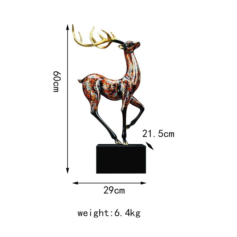 Ornamento de veado de cobre