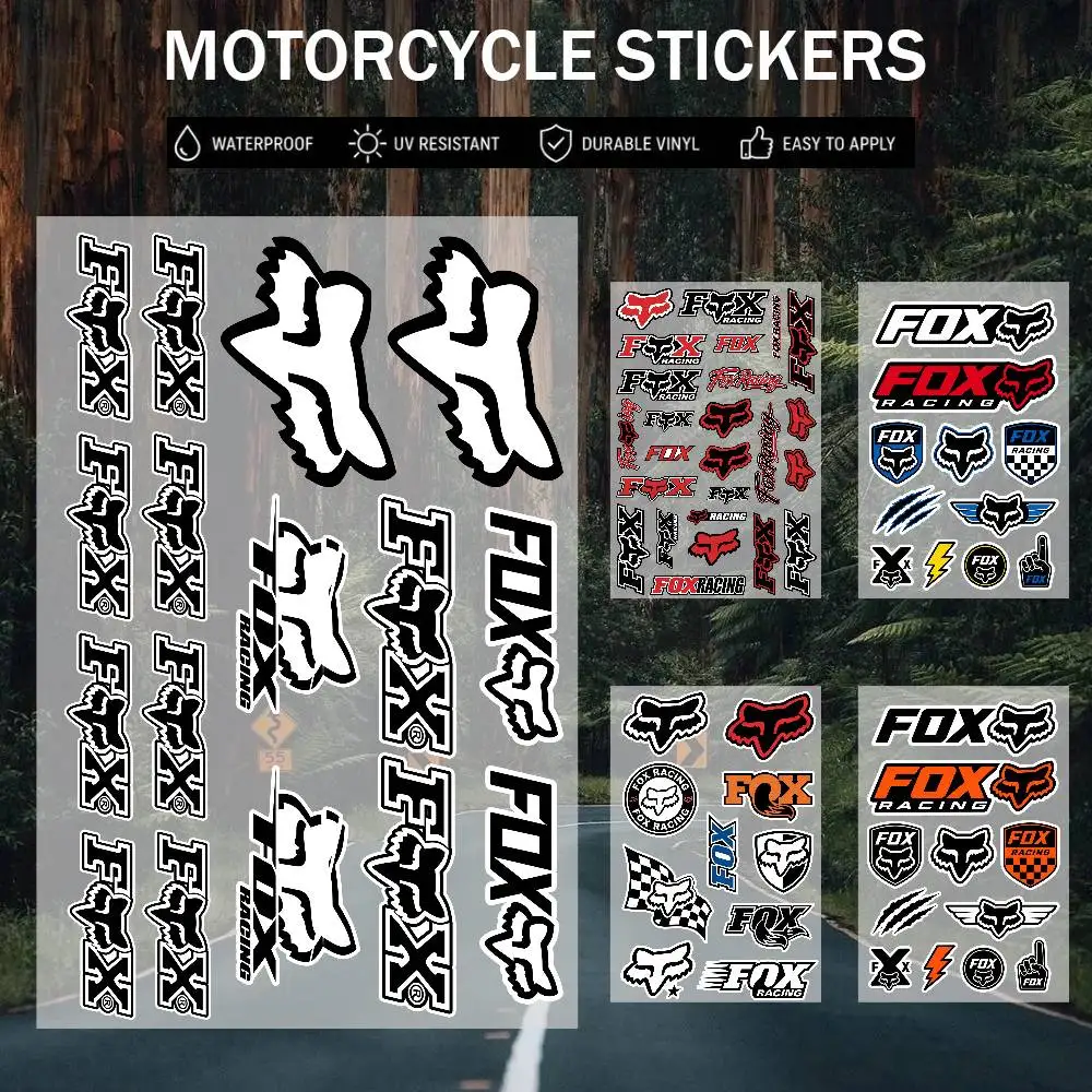 F-ox R-acing Stickers Moto Sticker Auto Body Bumper Windows Motorcycle Laptop Walls Vinyl Decal Car Tuning Accessories