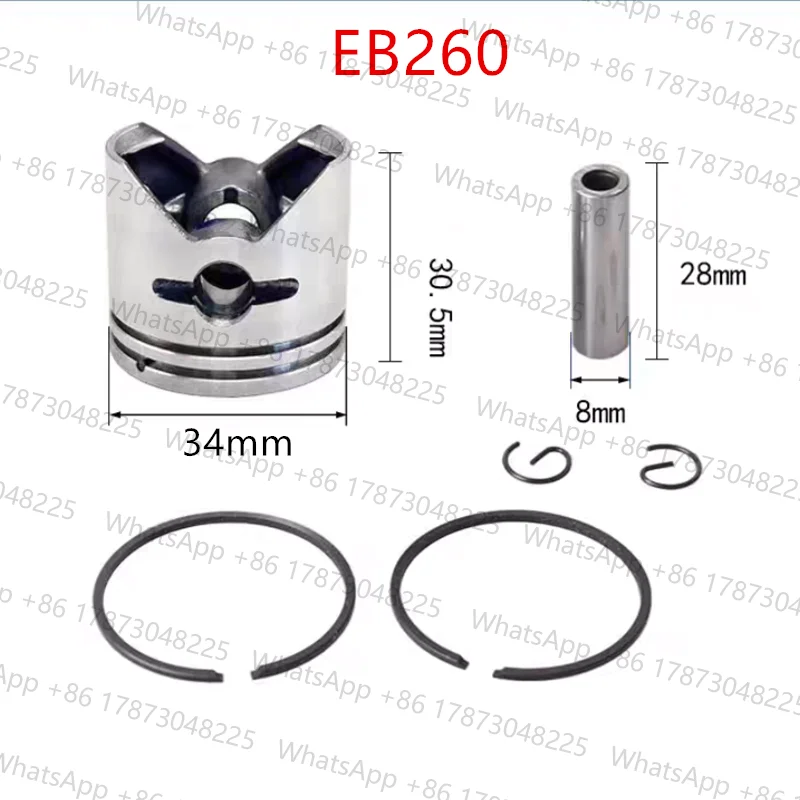 1E34FB EB260 EB865 Piston kit for Chinese EB260 EB865 engine handle blower hegde trimmer Cylinder piston ring pin clip