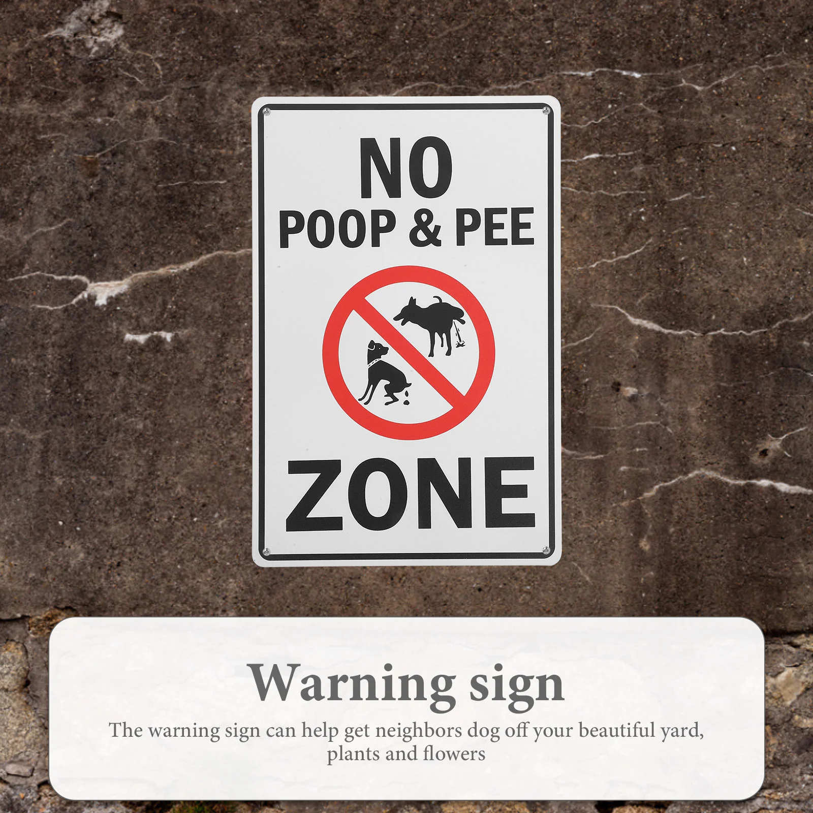 Señal de advertencia No Dog Peeing Signs para patio Play Pooping Iron Walking Warm Tip