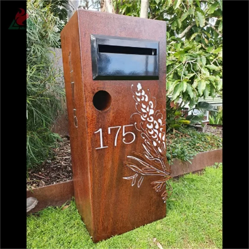Steel delivery box, parcel box, waterproof metal outdoor mailbox.