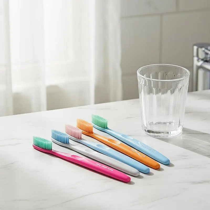 @*Adult Toothbrush Heads 5 Pack Soft Bristle Extended Widened Individual Wrapped Ideal for Sensitive Teeth Daily Care