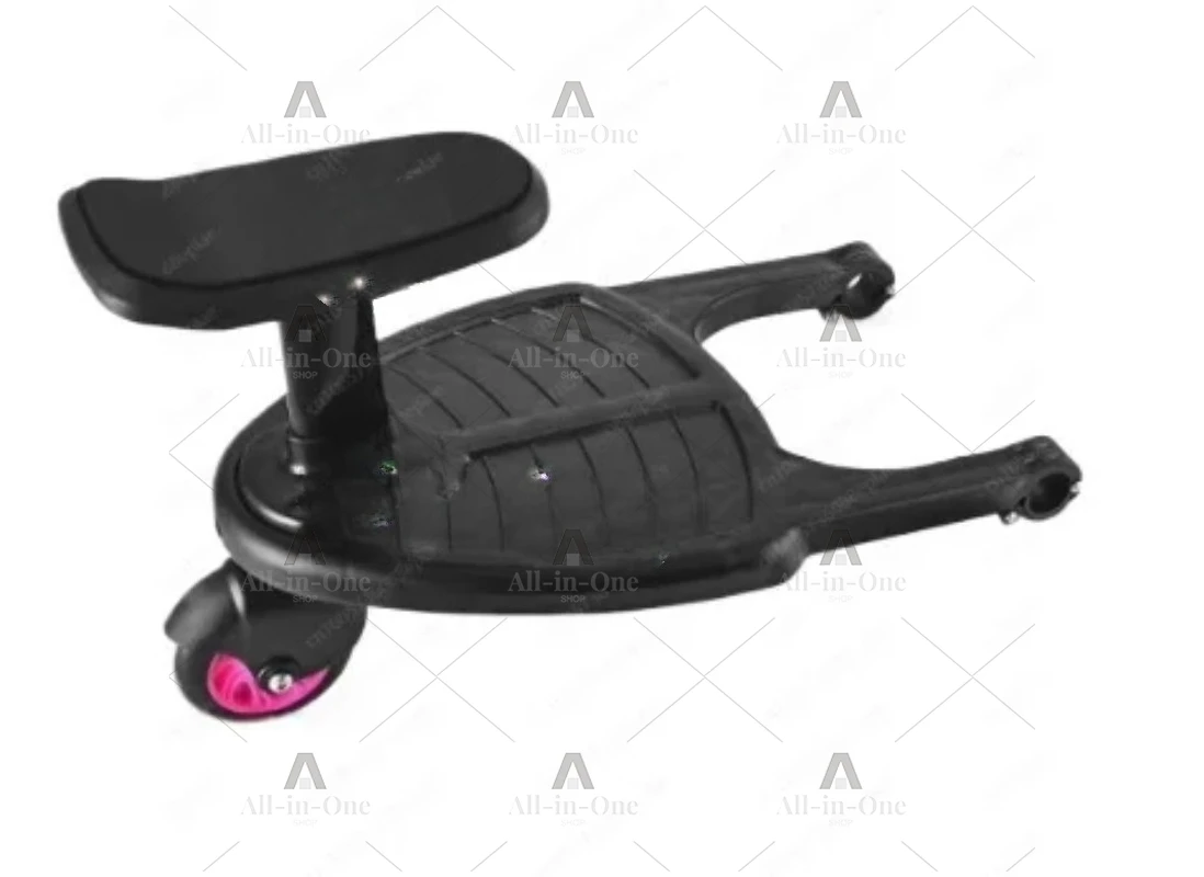 Universal Stroller Board Walking Foot Stroller 360° Rotation Buggy Board with Seat Stable Design Two Wheels Baby Skateboards