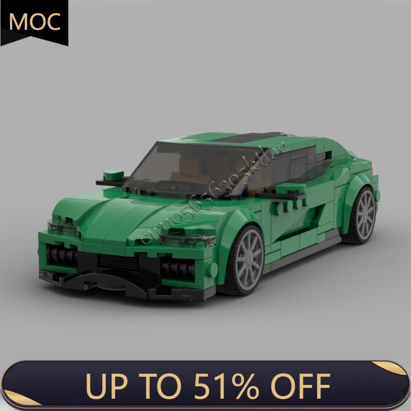 

424 PCS MOC Technology Racing Green Supercar Model Building Blocks Speed Vehicle Bricks Toys Kids Adult Surprise Birthday Gifts