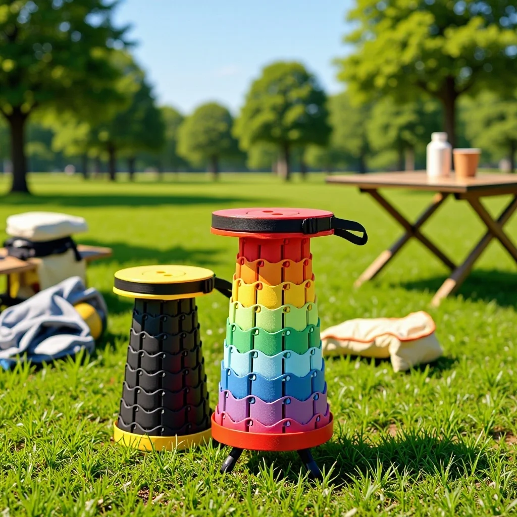 

Multi-functional folding camping stool, portable storage outdoor stool, 500KG load capacity.Suitable for camping, hiking