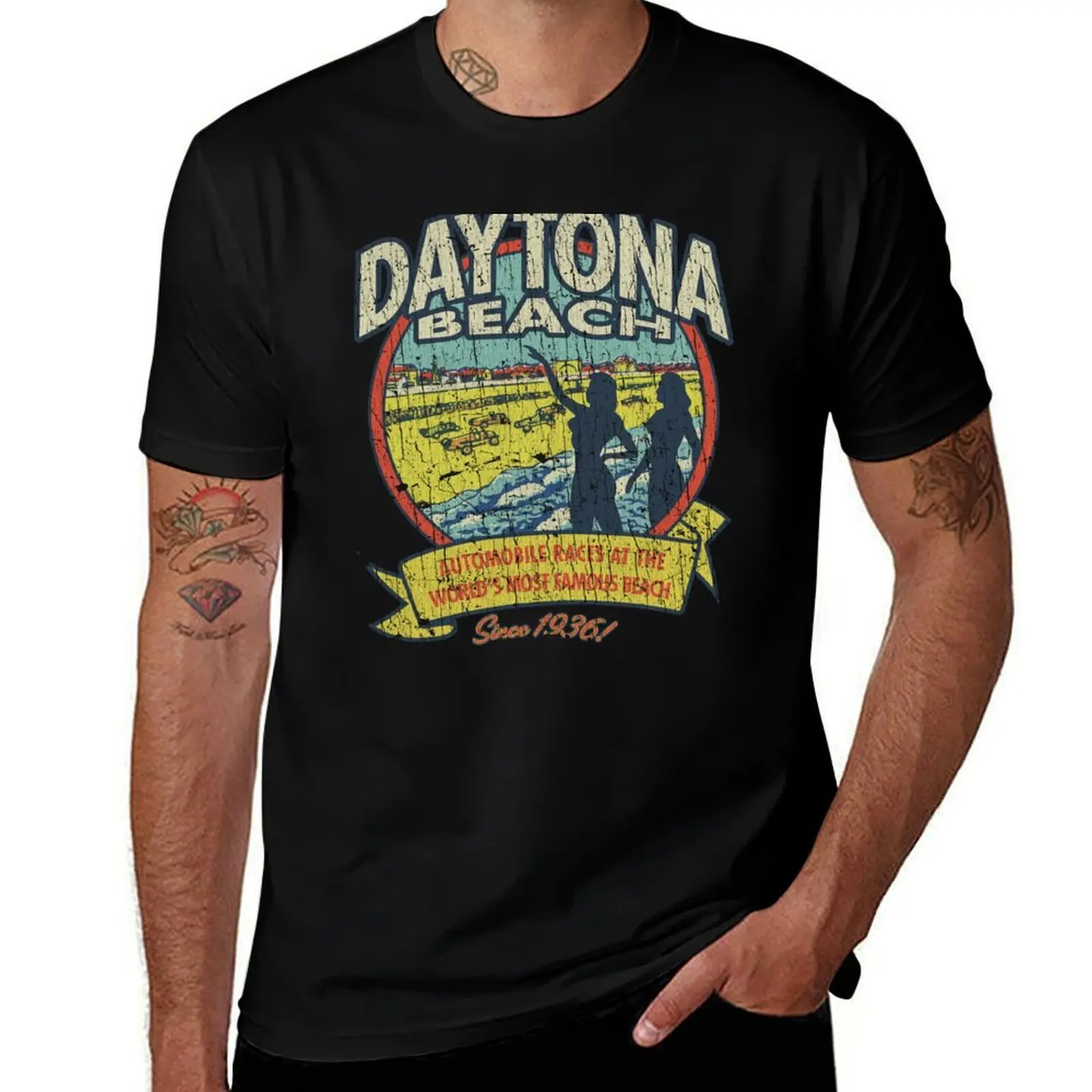 Camiseta Daytona Beach Automobile Races 1936 Camiseta de algodón 100%