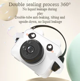 Cartoon Animal Bubble Camera – LED Light & Music Automatic Bubble Blower | Kids’ Fun Toy