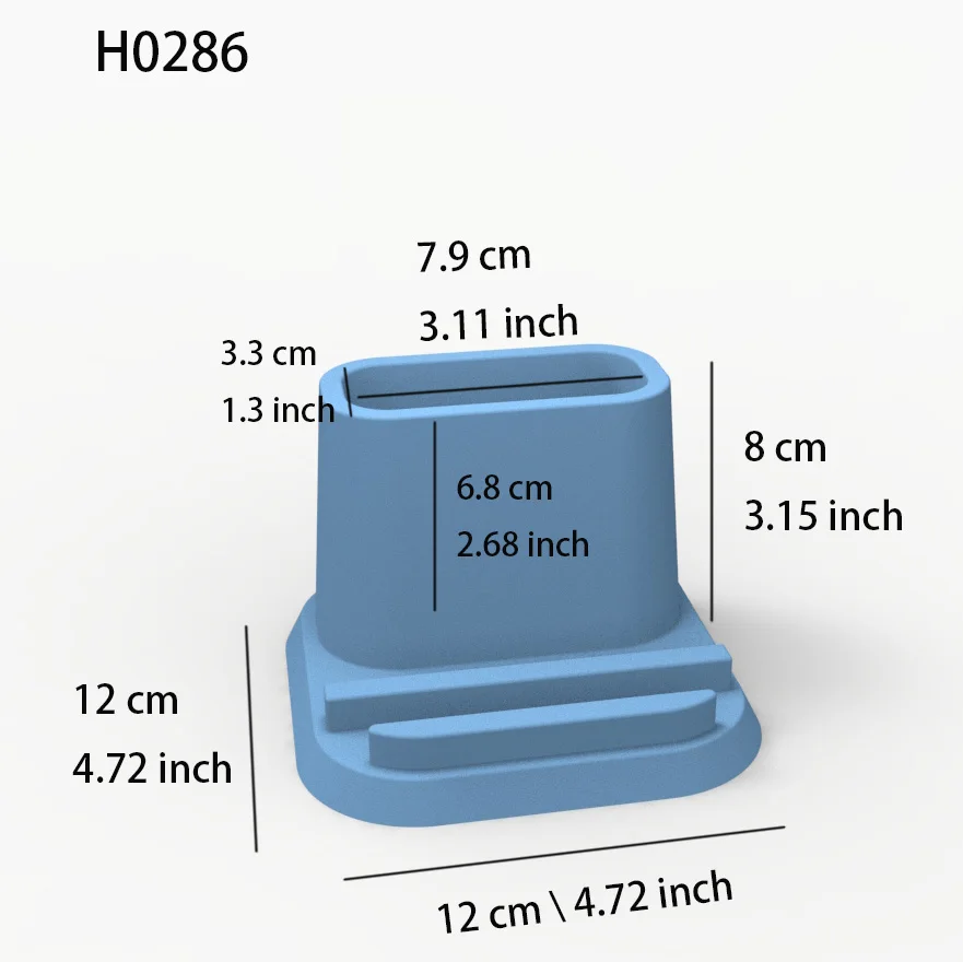 Multi-functional Cement Pen Holder Silicone Mold, Creative Concrete Mobile Phone Stand, Office Storage Desk Decoration Mold - Image 5