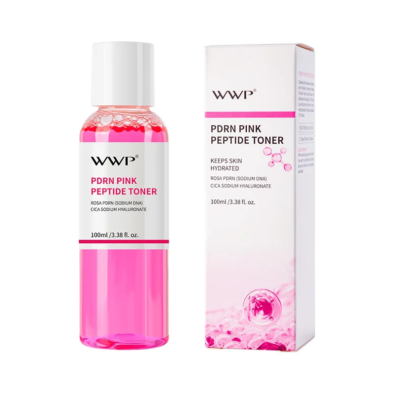 Esencia hidratante del tóner facial hidratante de agua tónica PDRN de péptido rosa de 100 ml