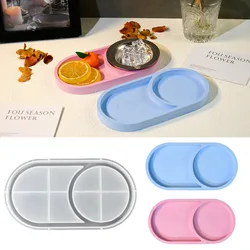 Elliptical Circular Silicone Mold Gypsum Decoration, Handcrafted Gifts, Epoxy Resin Mold For Candy And Jewelry Storage Tray