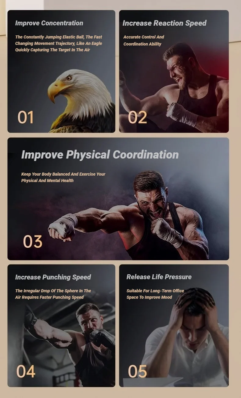 MMA-Box-Speedball, am Kopf befestigbar, PU-Trainingsball für Hand- und Augenreaktion, Heim-Boxsack, Fitnessgerät, Gym, Muay Thai, Kampfsport, Druckausdauer – Detail 4