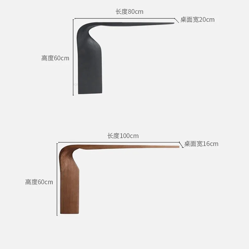 Simple Art Console Table Creative Entrance Furniture Console High-grade Special-shaped Solid Wood Wall Nordic Decorative Table E