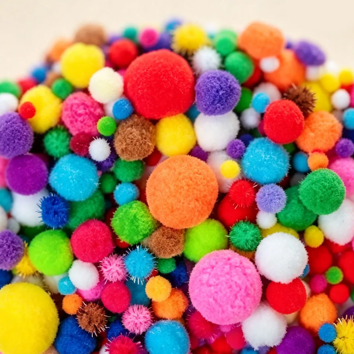 153/253/353Pcs Soft Fluffy Pom Poms – 8-30mm Mixed Color Bubble Balls, Ideal Craft Supplies for DIY Art Handmade Decor ZSY