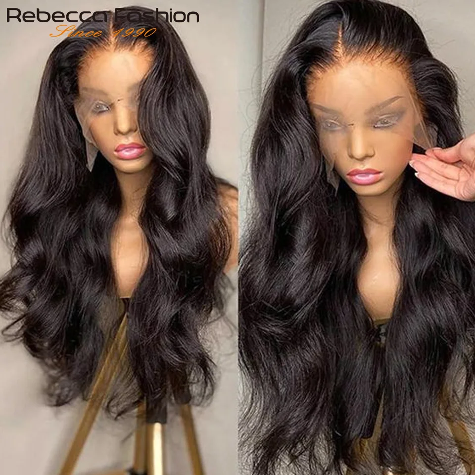 

28Inch Body Wave Lace Front Wigs Human Hair 13×5x1 HD Lace Frontal Wigs 180% Density PrePlucked for Women Brazilian Virgin Hair