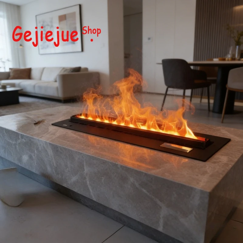 DIY Customizable Electric Decorative Fireplace, Change Flame Height and Speed, Dynamic 3D Water Vapor Fireplace Electric Stove