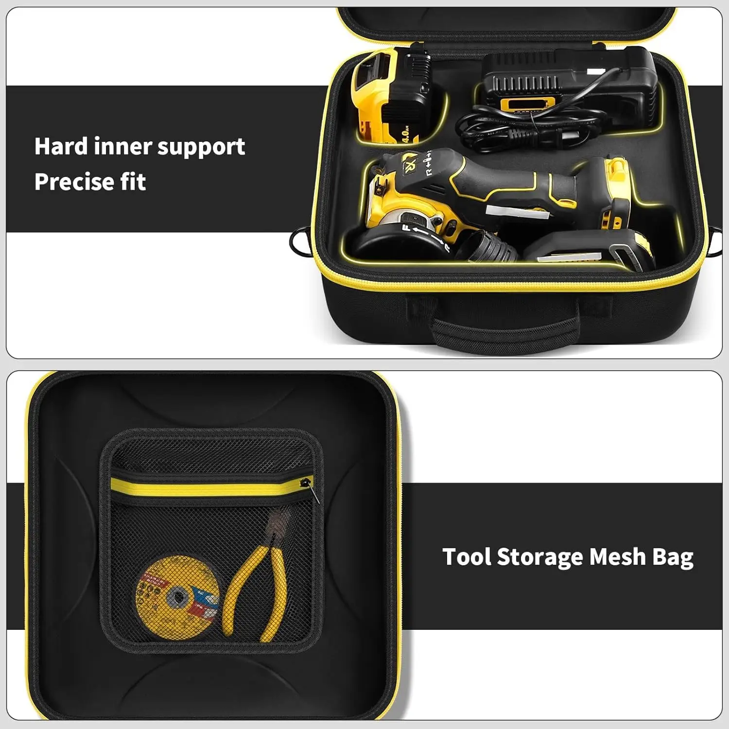 (حقيبة فقط) حقيبة حمل متوافقة مع أداة قطع DEWALT Grinder 20V MAX 3 في 1 بدون فرش DCS438B، حقيبة تخزين للشاحن