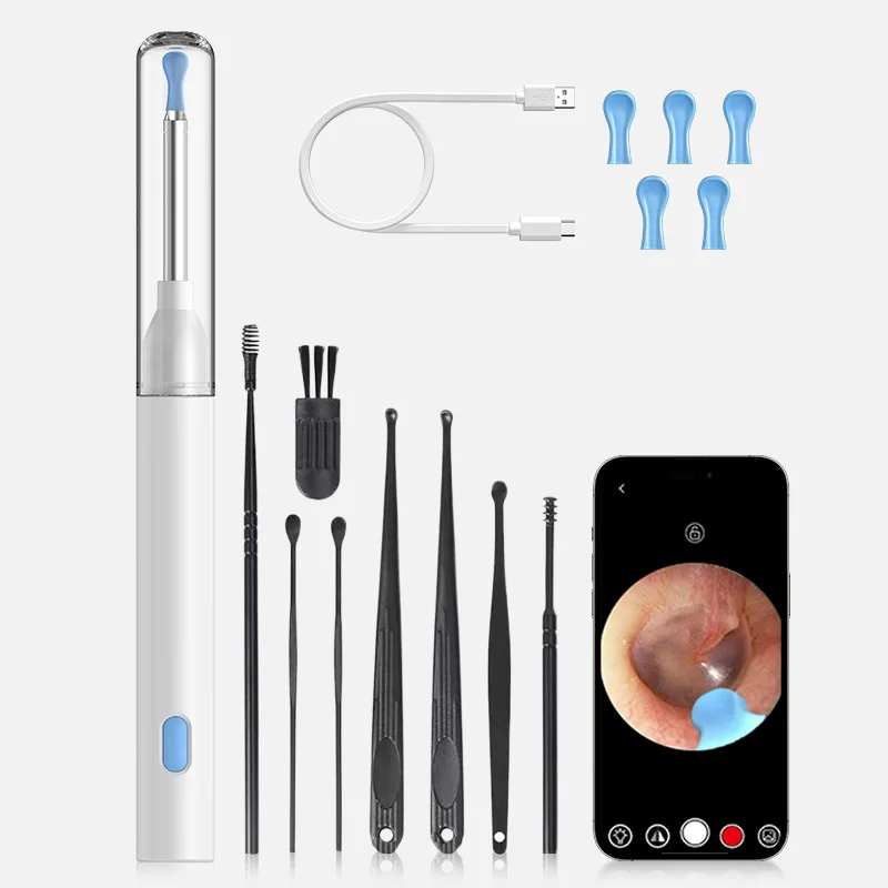 Safe Earwax Removal Endoscope With Camera Wireless Ear Wax Cleaner With Camera Luminous Cleaner Ear Cleaning Tools Ear Care